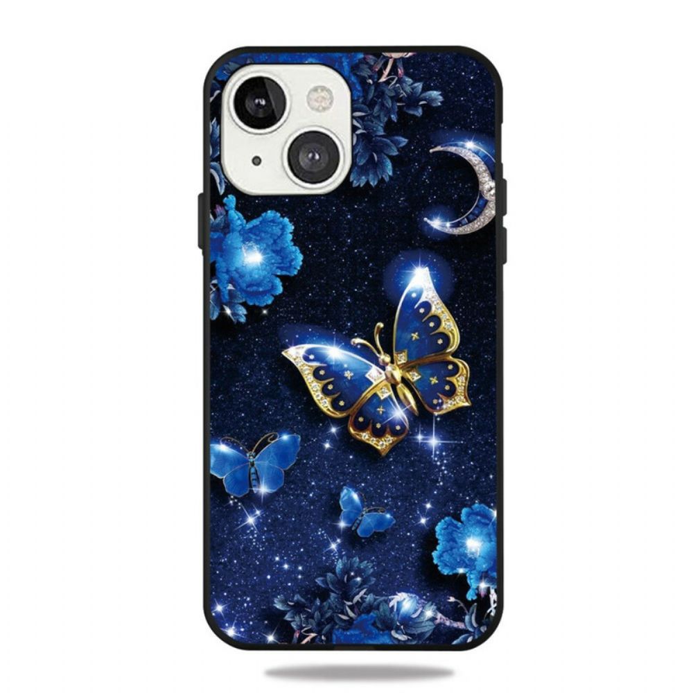 Hoesje voor iPhone 13 Mini Vlinder 's Nachts