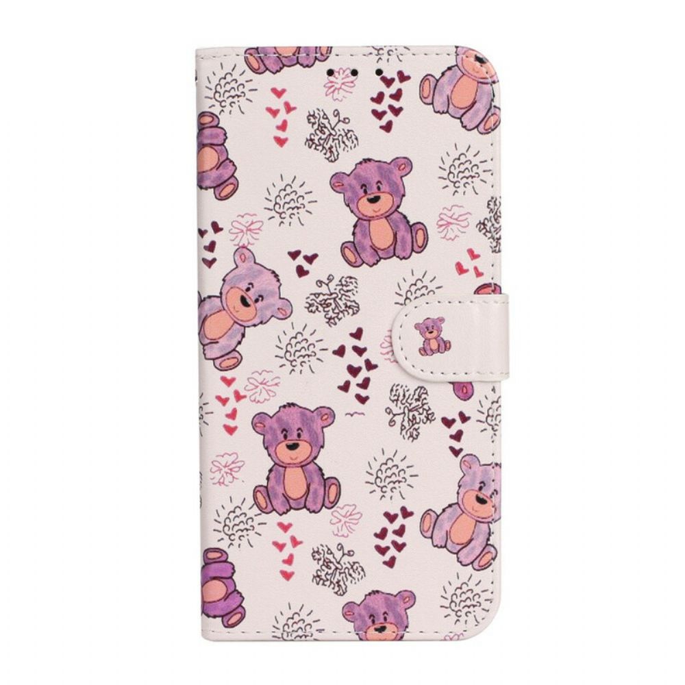 Leren Hoesje voor iPhone 13 Mini Alle Beren