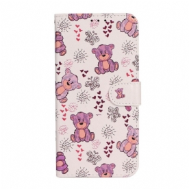 Leren Hoesje voor iPhone 13 Mini Alle Beren