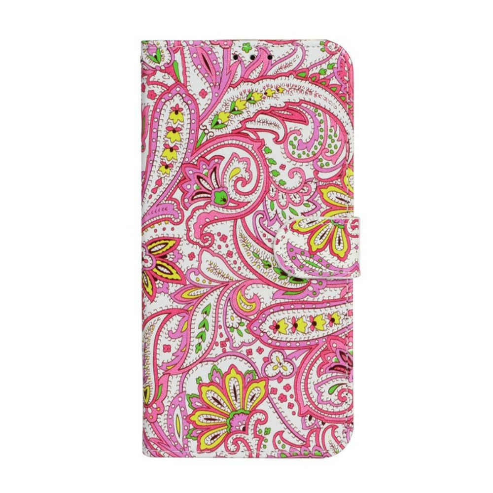 Leren Hoesje voor iPhone 13 Mini Kleurrijke Barok