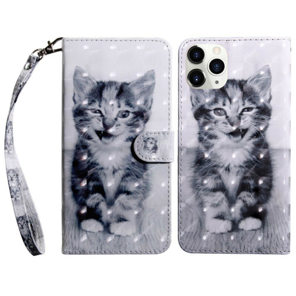 Leren Hoesje voor iPhone 13 Mini Lichtvlek Ignatius De Kitten