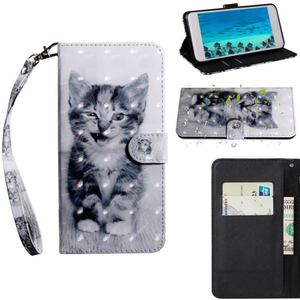 Leren Hoesje voor iPhone 13 Mini Lichtvlek Ignatius De Kitten