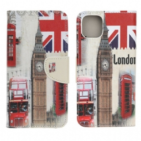 Leren Hoesje voor iPhone 13 Mini Londen Leven