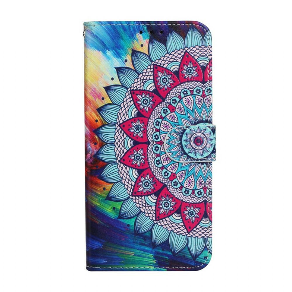 Leren Hoesje voor iPhone 13 Mini Ultra Kleurrijke Mandala