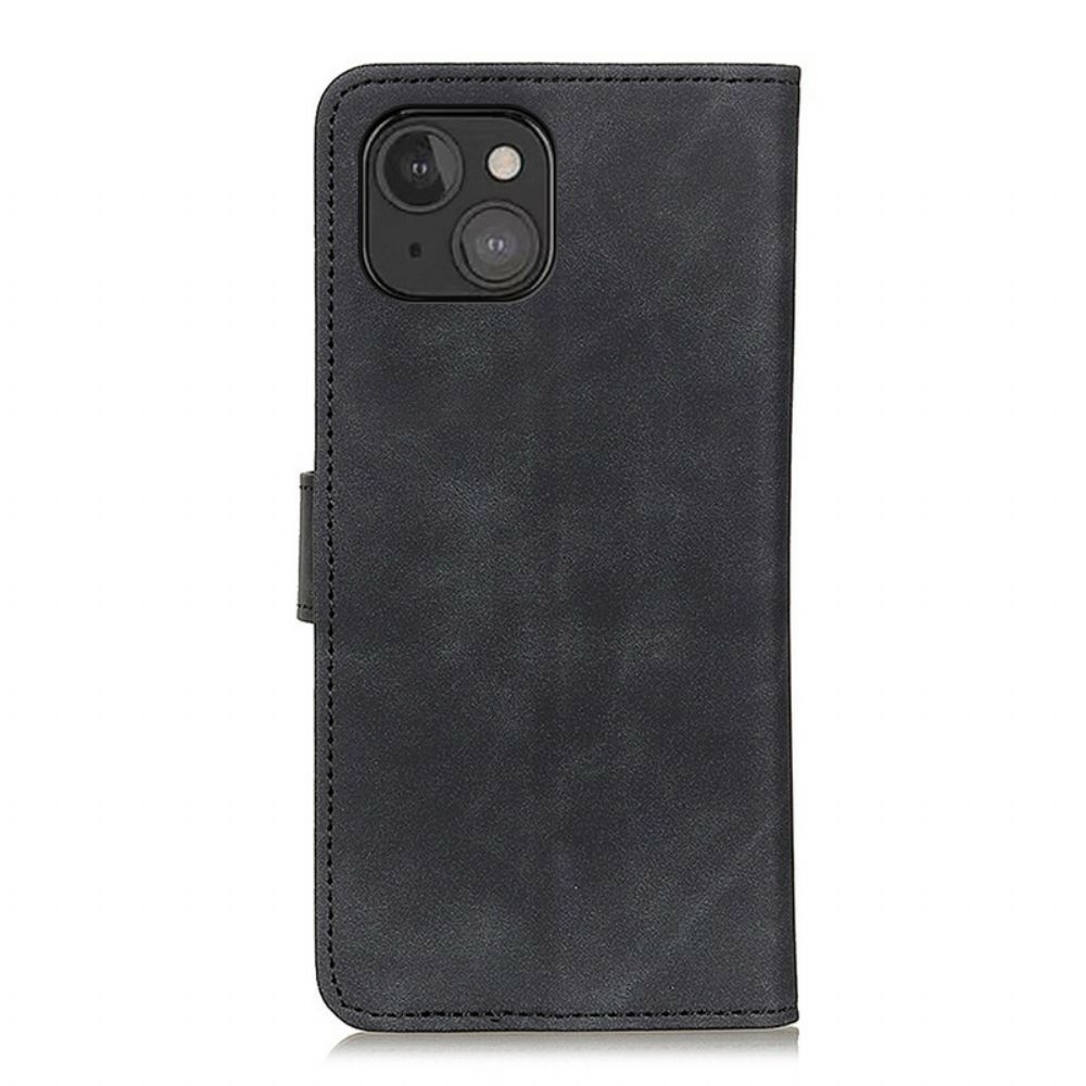 Leren Hoesje voor iPhone 13 Mini Vintage Leereffect Khazneh