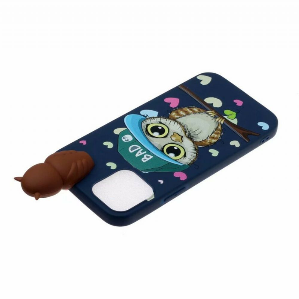 Telefoonhoesje voor iPhone 13 Mini 3d Slechte Uil