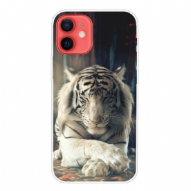 Telefoonhoesje voor iPhone 13 Mini Flexibele Tijger