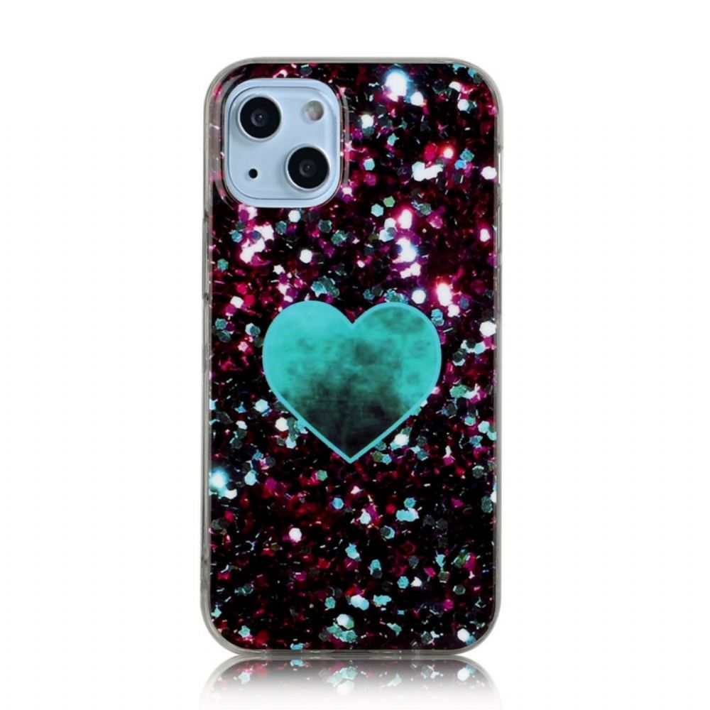 Telefoonhoesje voor iPhone 13 Mini Glitter Marmer