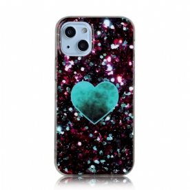 Telefoonhoesje voor iPhone 13 Mini Glitter Marmer