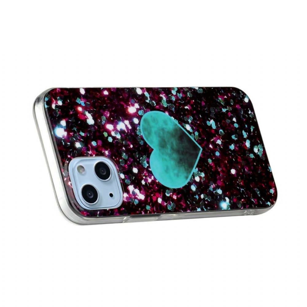 Telefoonhoesje voor iPhone 13 Mini Glitter Marmer