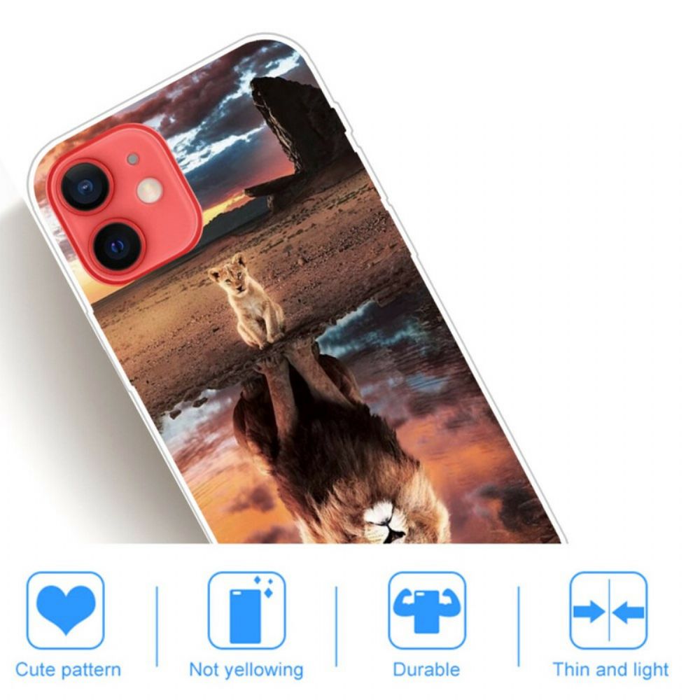 Telefoonhoesje voor iPhone 13 Mini Leeuwenwelp Droom