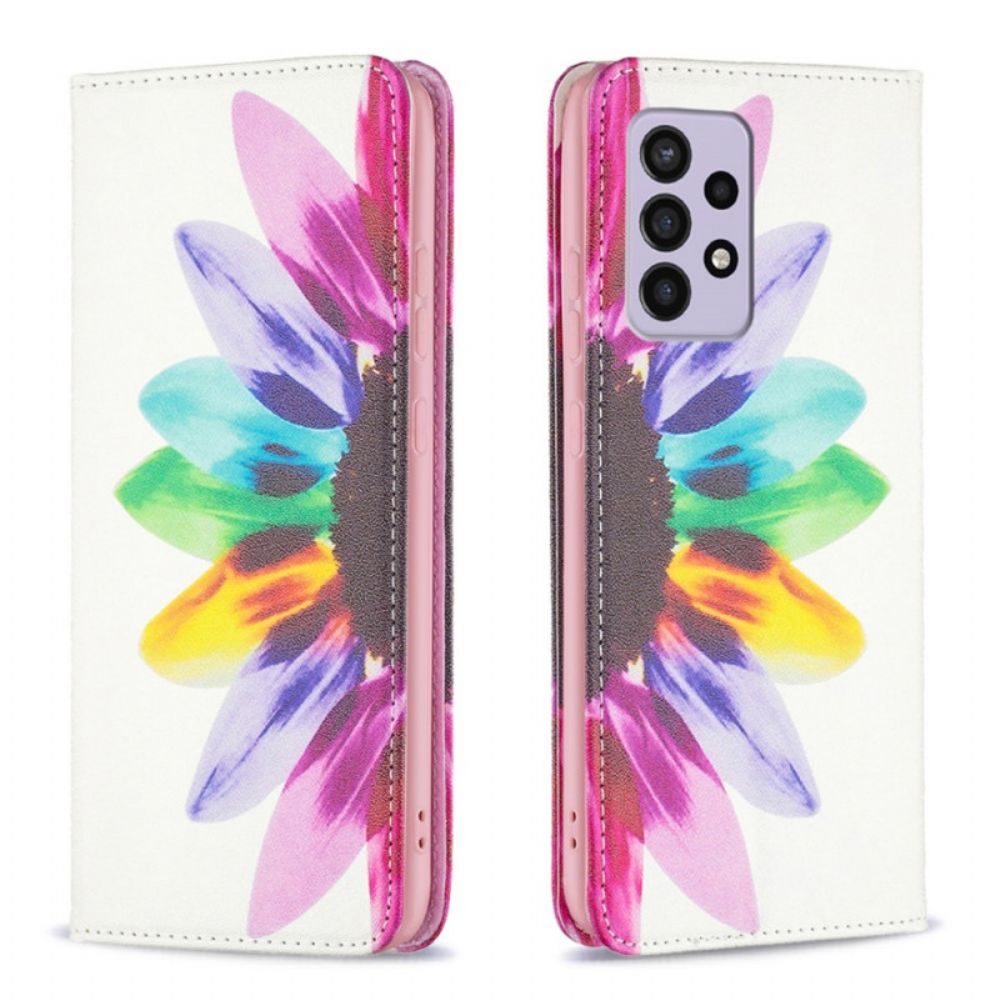 Bescherming Hoesje voor Samsung Galaxy A33 5G Folio-hoesje Aquarel Bloem