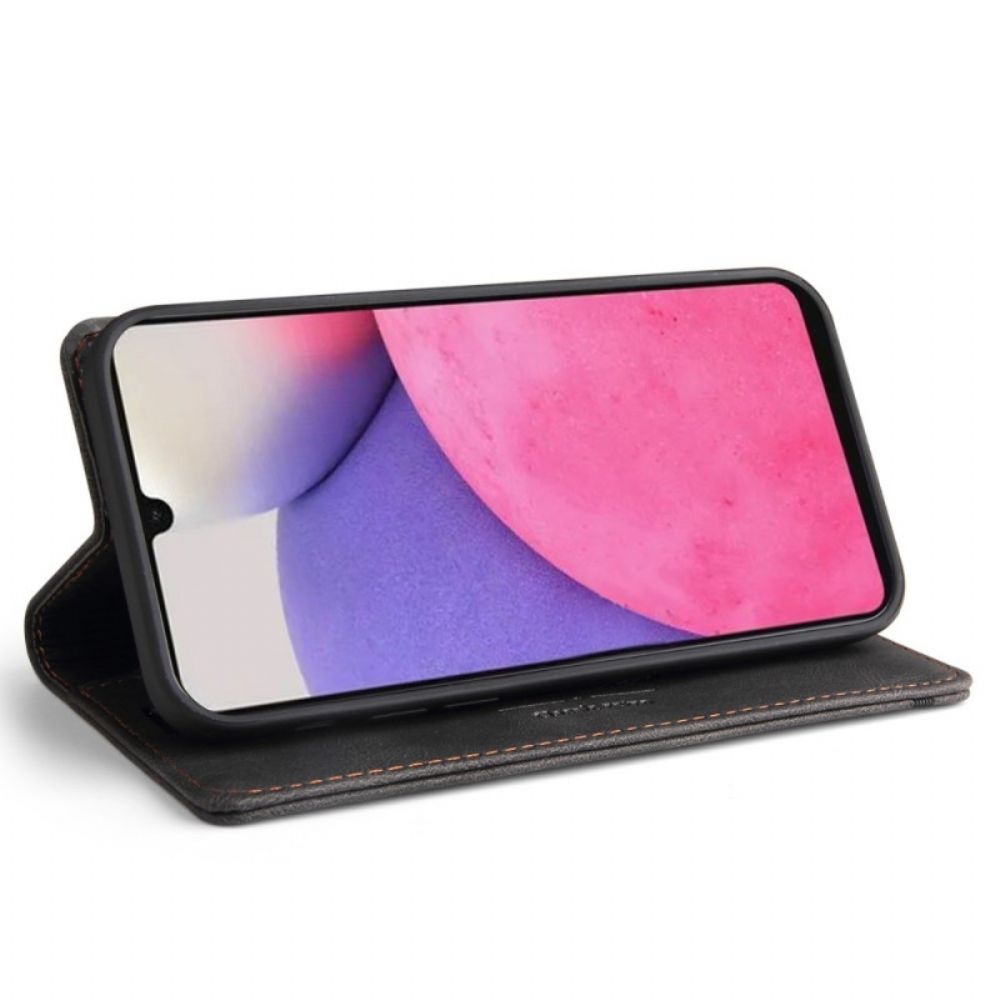 Bescherming Hoesje voor Samsung Galaxy A33 5G Folio-hoesje Kunstleer Gq.utrobe