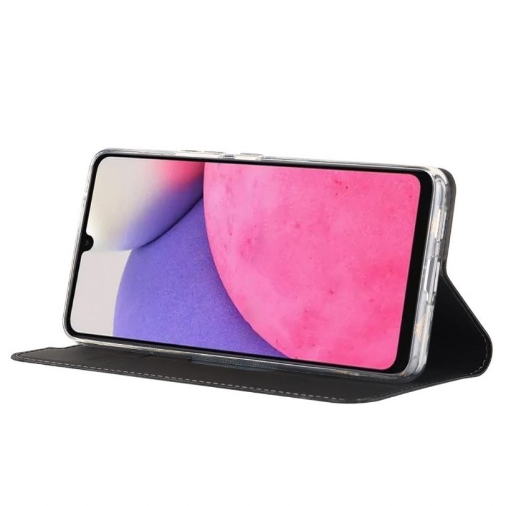 Bescherming Hoesje voor Samsung Galaxy A33 5G Folio-hoesje Ultra Fijne Leerstijl