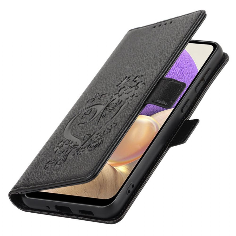 Flip Case voor Samsung Galaxy A33 5G Hart Met Riem