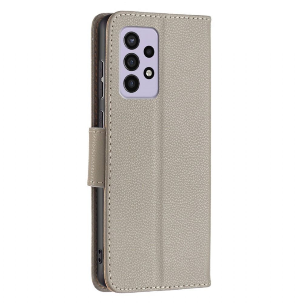 Flip Case voor Samsung Galaxy A33 5G Litchi Schuine Sluiting