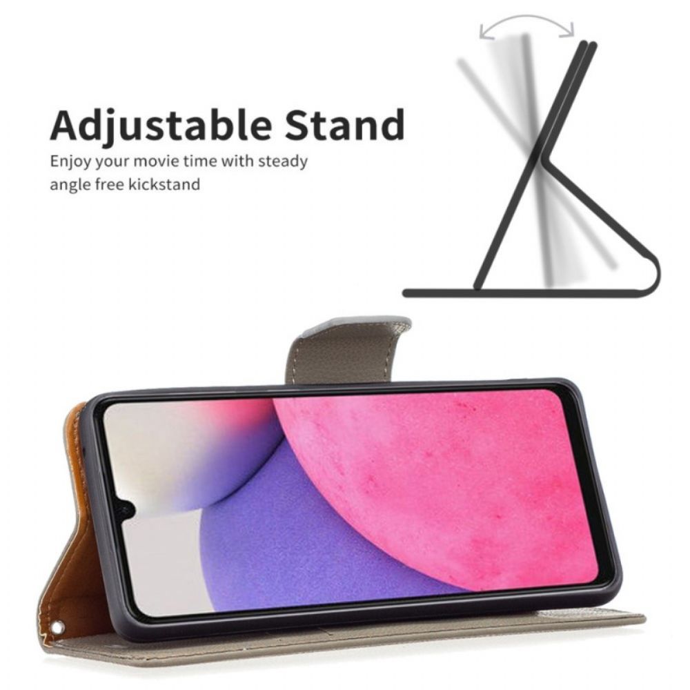 Flip Case voor Samsung Galaxy A33 5G Litchi Schuine Sluiting