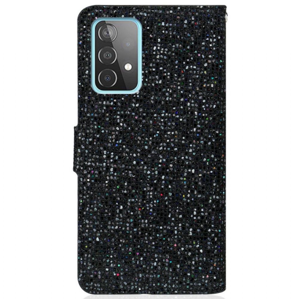 Flip Case voor Samsung Galaxy A33 5G Pailletten S-ontwerp