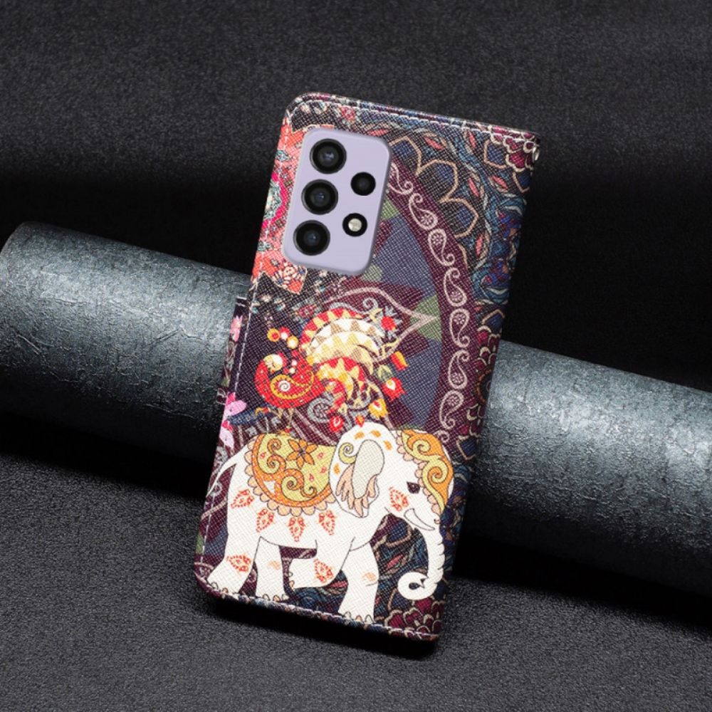 Folio-hoesje voor Samsung Galaxy A33 5G Indische Olifant