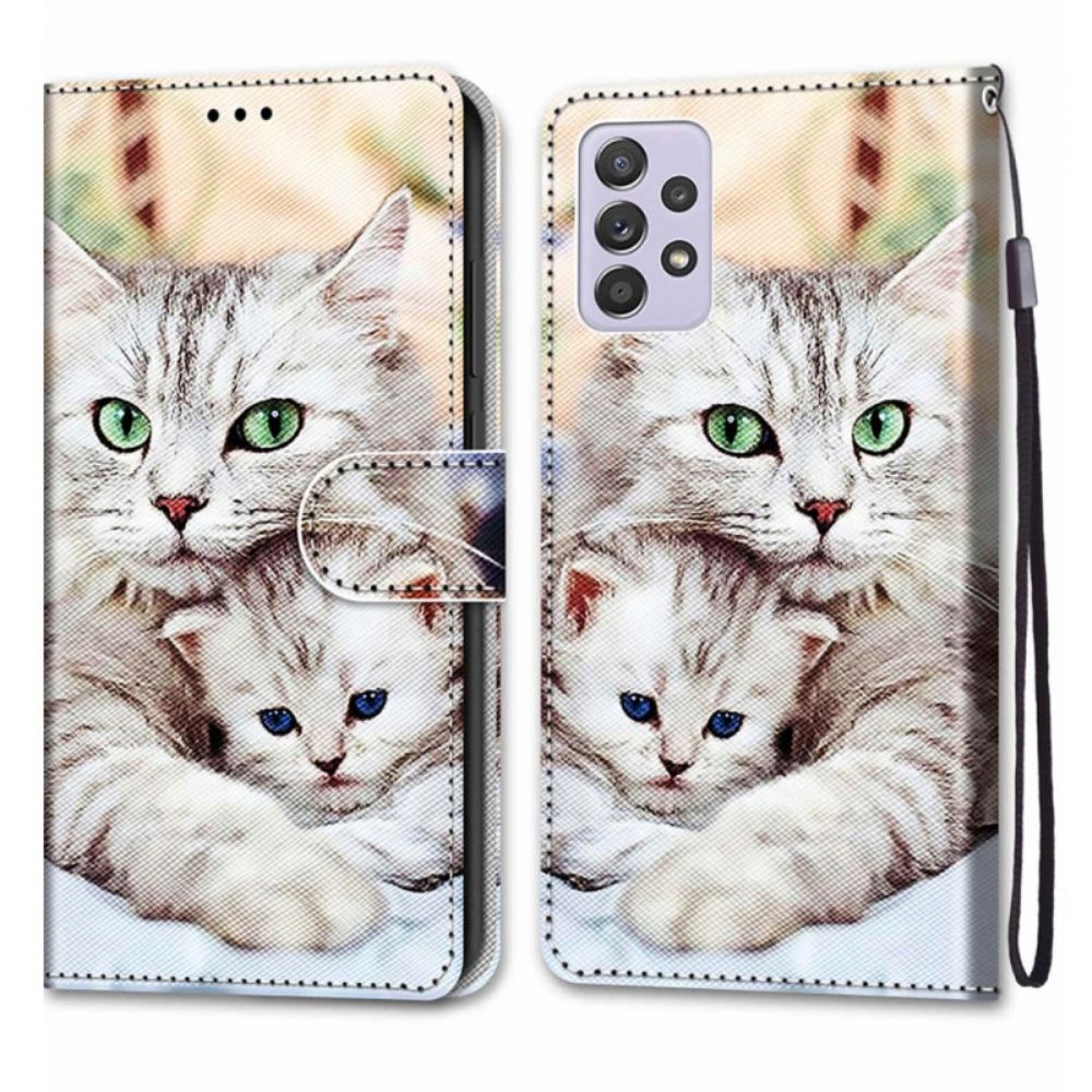 Folio-hoesje voor Samsung Galaxy A33 5G Kattenfamilie