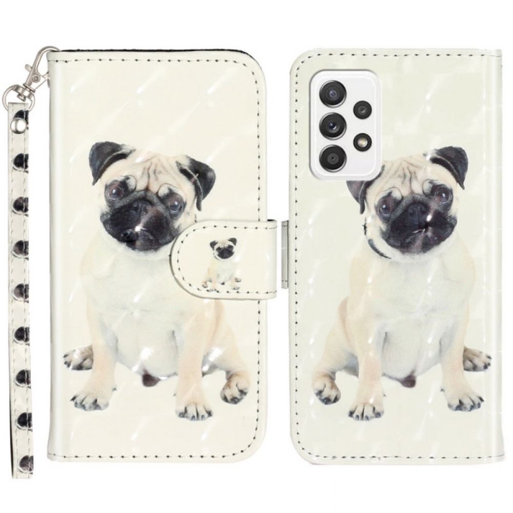 Folio-hoesje voor Samsung Galaxy A33 5G Met Ketting Thong Hond