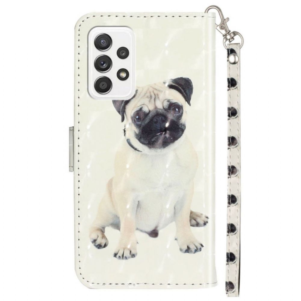 Folio-hoesje voor Samsung Galaxy A33 5G Met Ketting Thong Hond