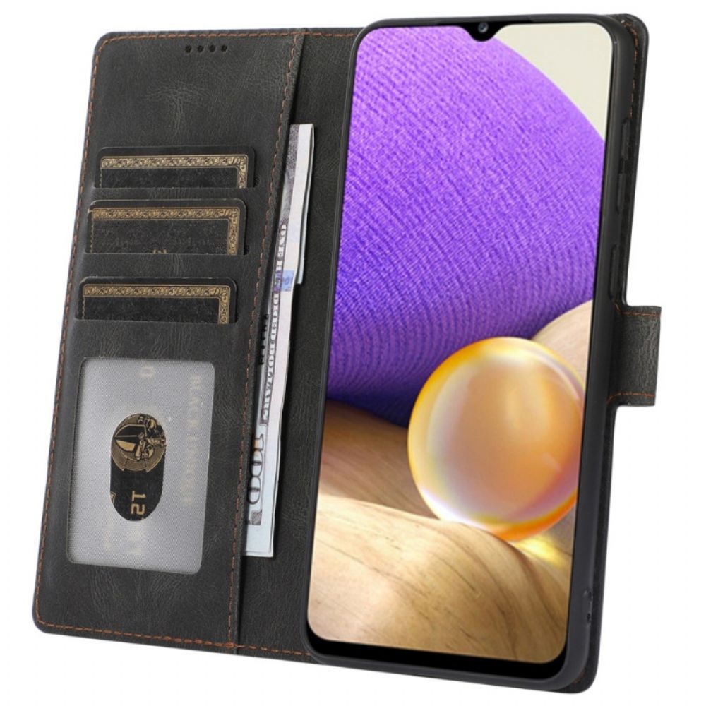 Folio-hoesje voor Samsung Galaxy A33 5G Met Ketting Vintage Lederen Bandstijl