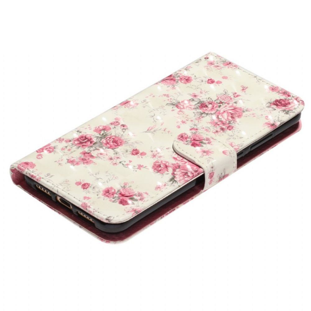 Folio-hoesje voor Samsung Galaxy A33 5G Met Ketting Vrijheidsband Bloemen