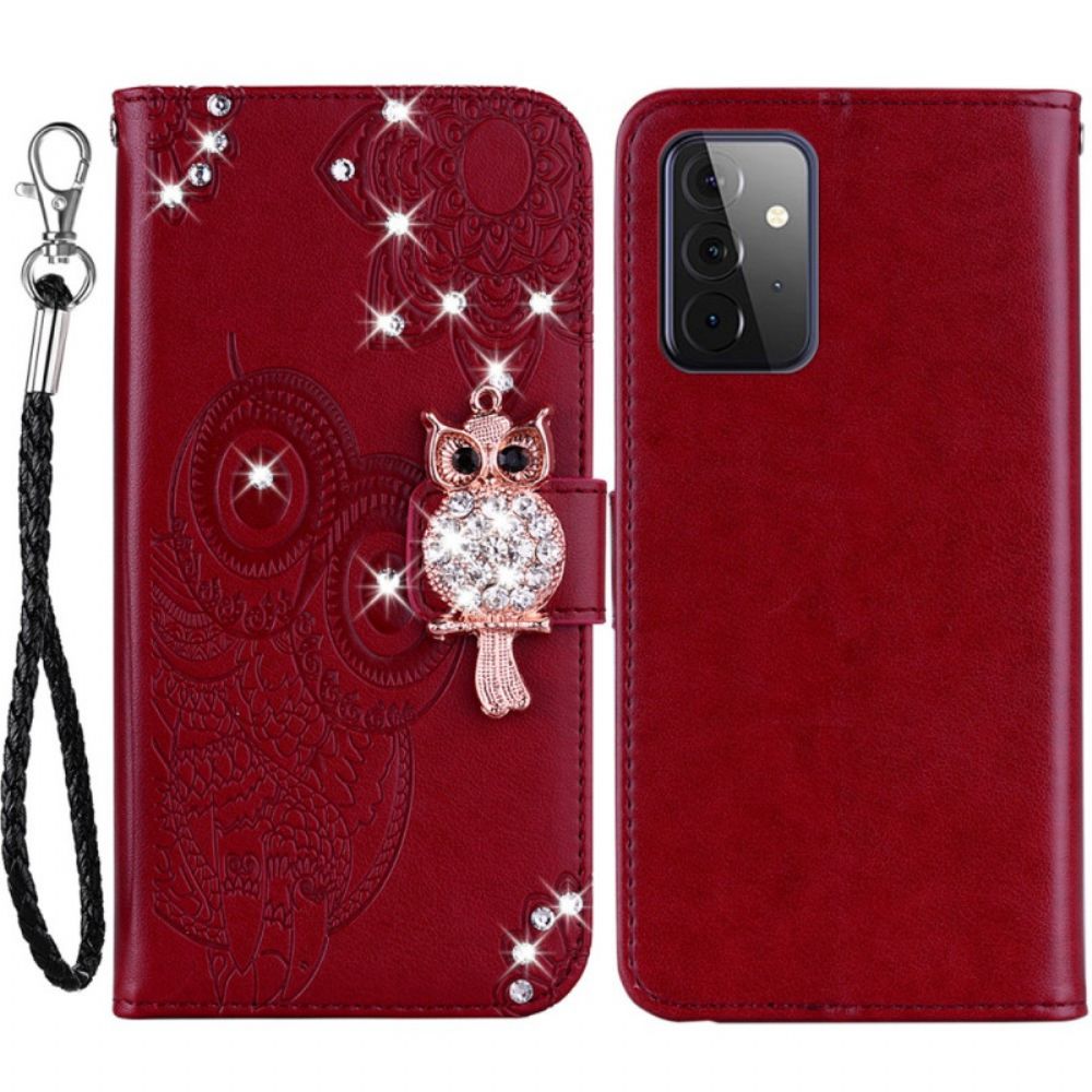 Folio-hoesje voor Samsung Galaxy A33 5G Uil Mandala En Charm