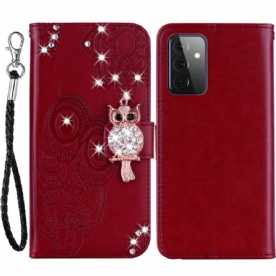 Folio-hoesje voor Samsung Galaxy A33 5G Uil Mandala En Charm