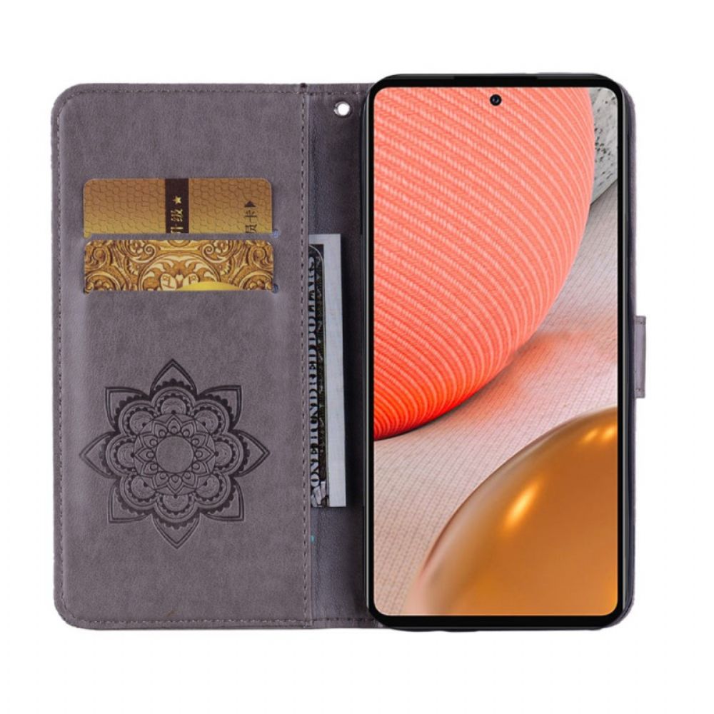 Folio-hoesje voor Samsung Galaxy A33 5G Uil Mandala En Charm