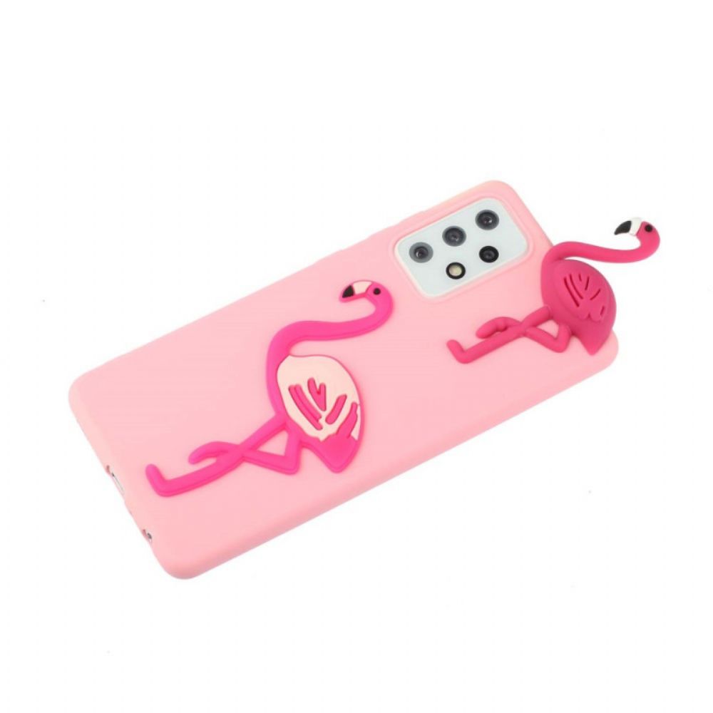 Hoesje voor Samsung Galaxy A33 5G Flamingo 3d