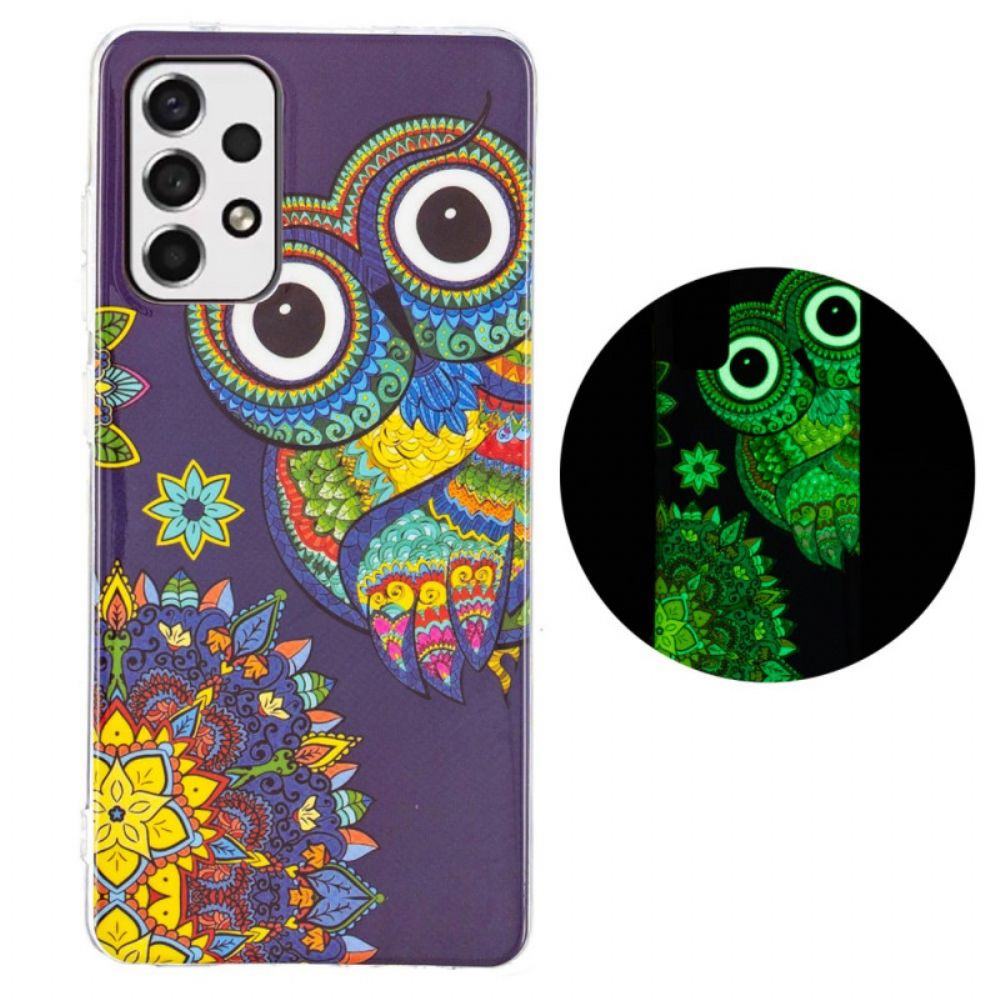 Hoesje voor Samsung Galaxy A33 5G Fluorescerende Mandala Uil