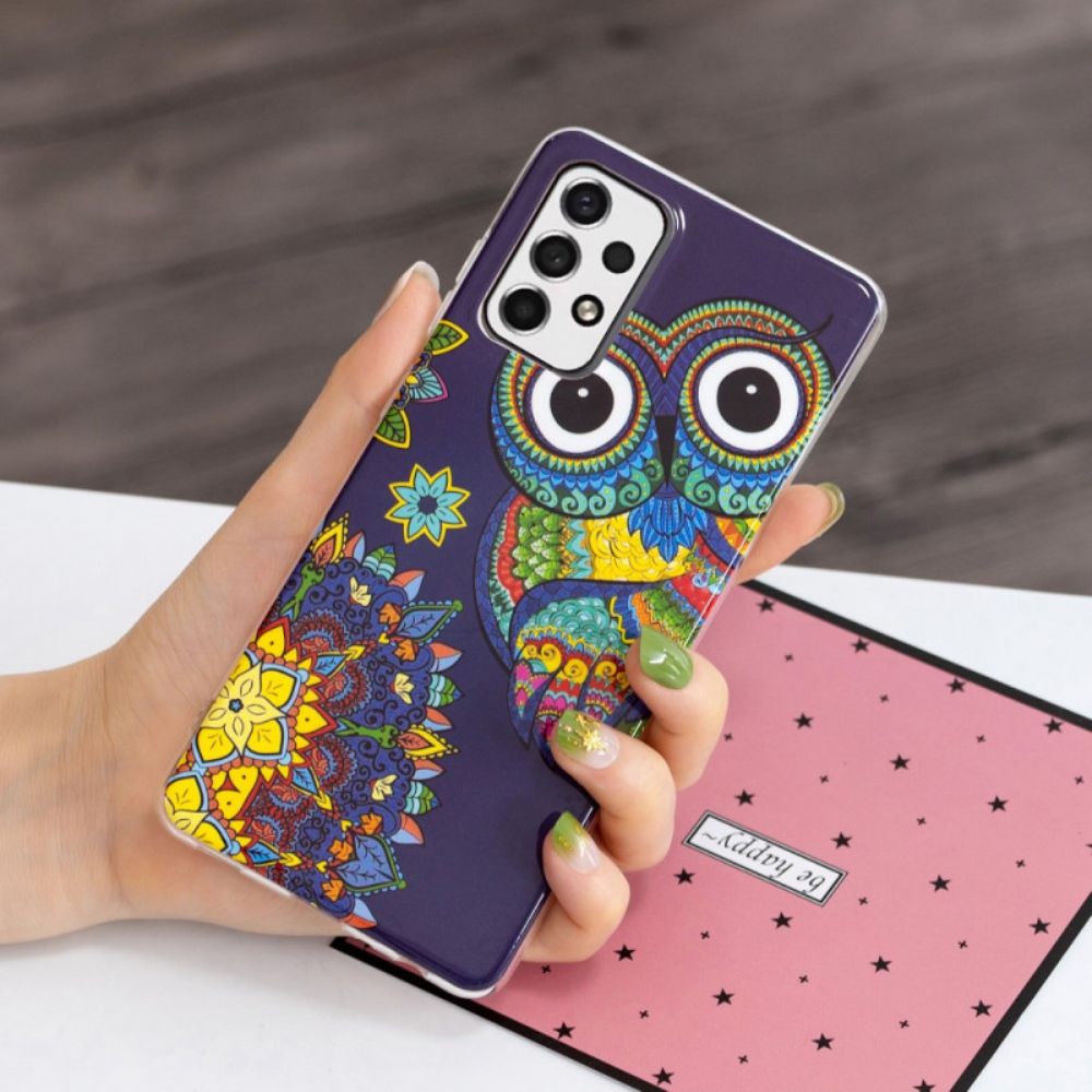 Hoesje voor Samsung Galaxy A33 5G Fluorescerende Mandala Uil