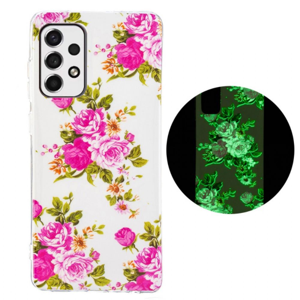 Hoesje voor Samsung Galaxy A33 5G Fluorescerende Vrijheidsbloemen