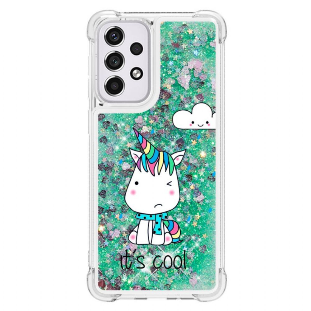 Hoesje voor Samsung Galaxy A33 5G Glitter Eenhoorn