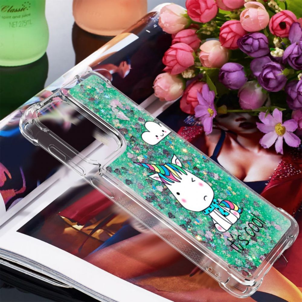 Hoesje voor Samsung Galaxy A33 5G Glitter Eenhoorn