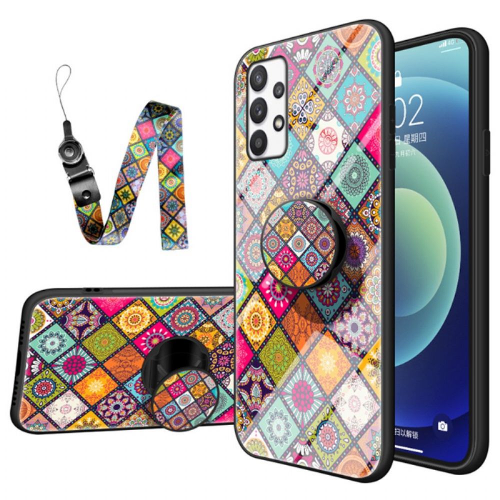 Hoesje voor Samsung Galaxy A33 5G Magnetische Patchwork Houder