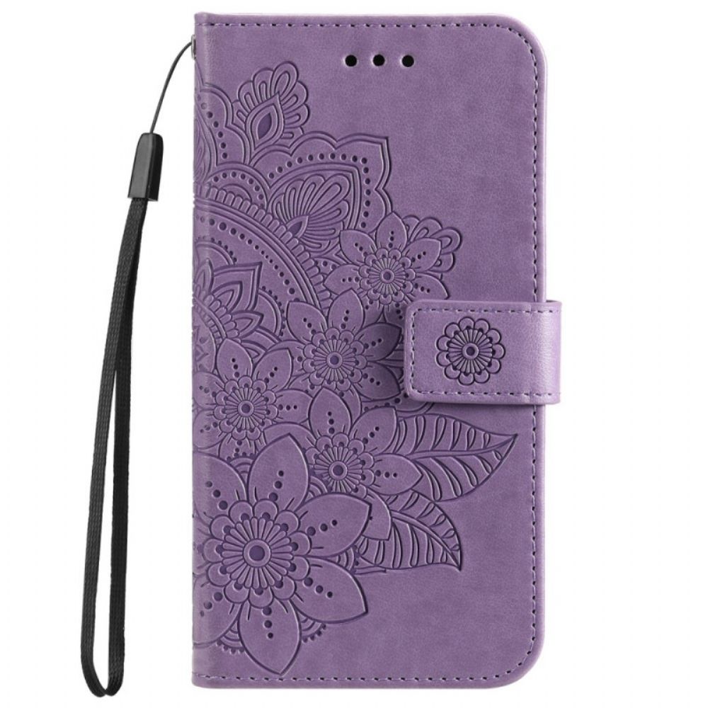 Leren Hoesje voor Samsung Galaxy A33 5G Bloemenmandala