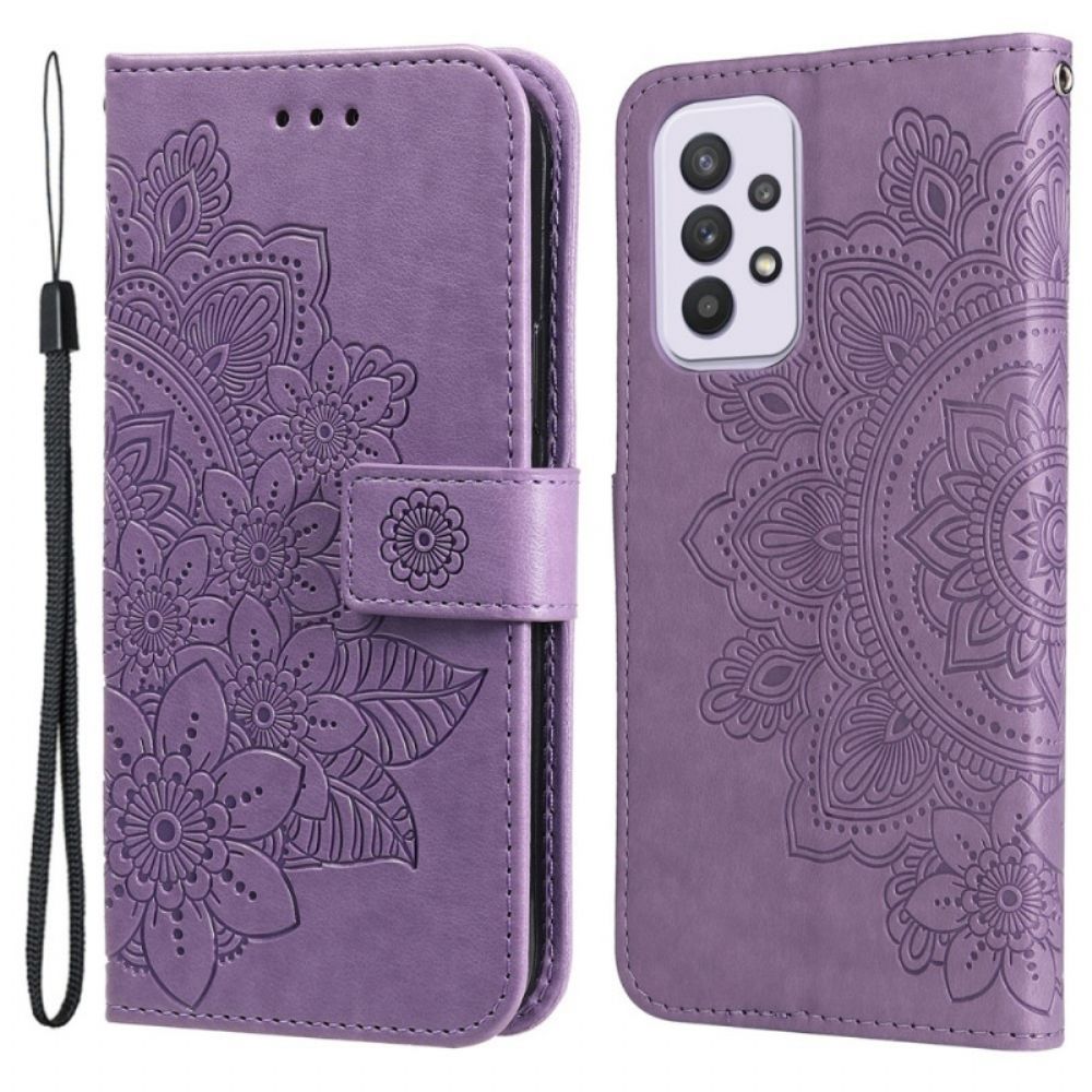 Leren Hoesje voor Samsung Galaxy A33 5G Bloemenmandala