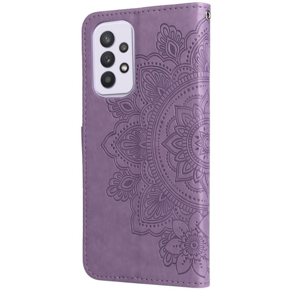 Leren Hoesje voor Samsung Galaxy A33 5G Bloemenmandala