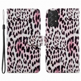 Leren Hoesje voor Samsung Galaxy A33 5G Luipaardprint