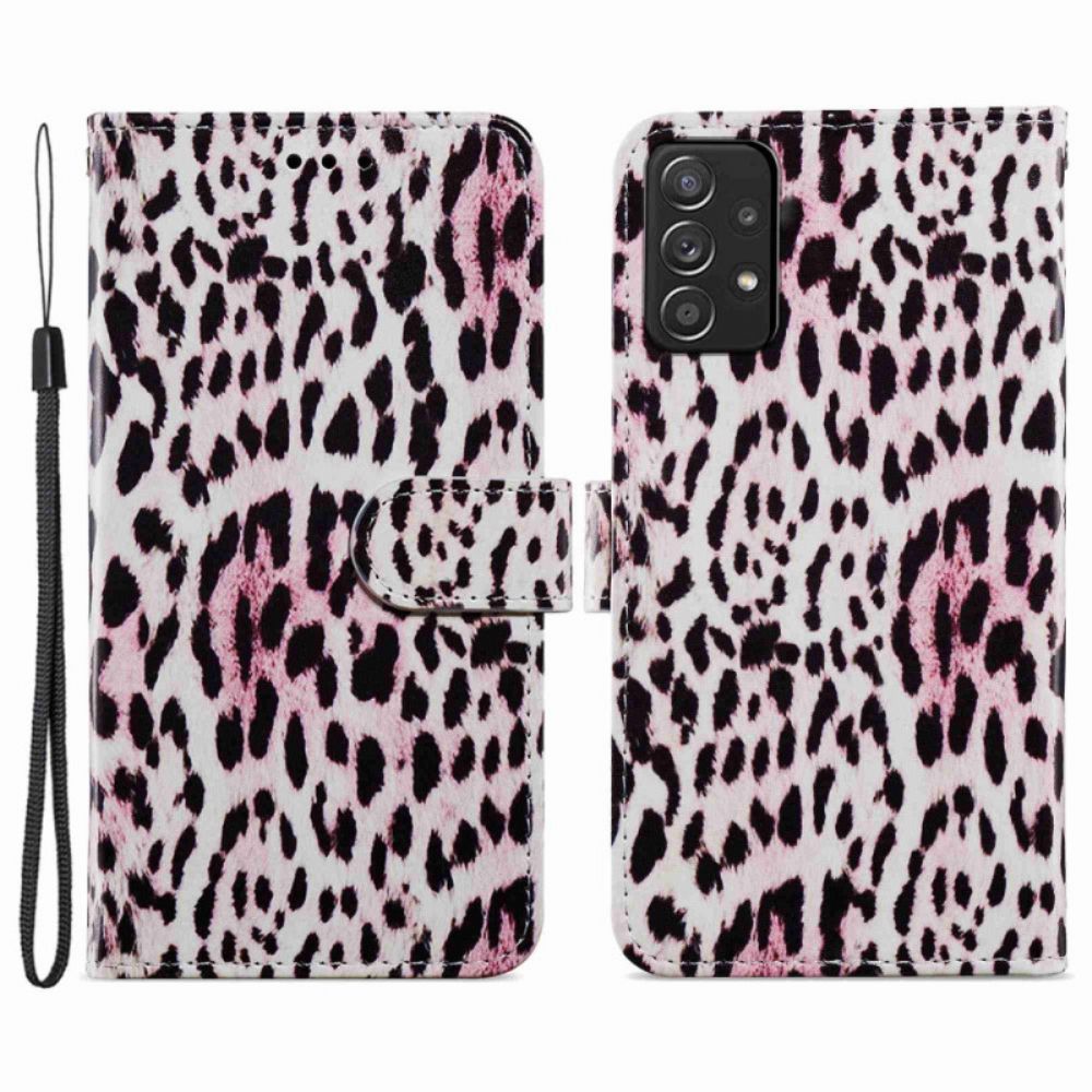 Leren Hoesje voor Samsung Galaxy A33 5G Luipaardprint