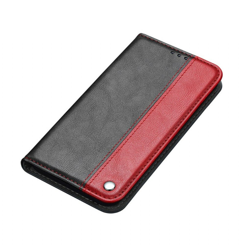 Bescherming Hoesje voor Samsung Galaxy S20 Ultra Folio-hoesje Tweekleurig Leereffect