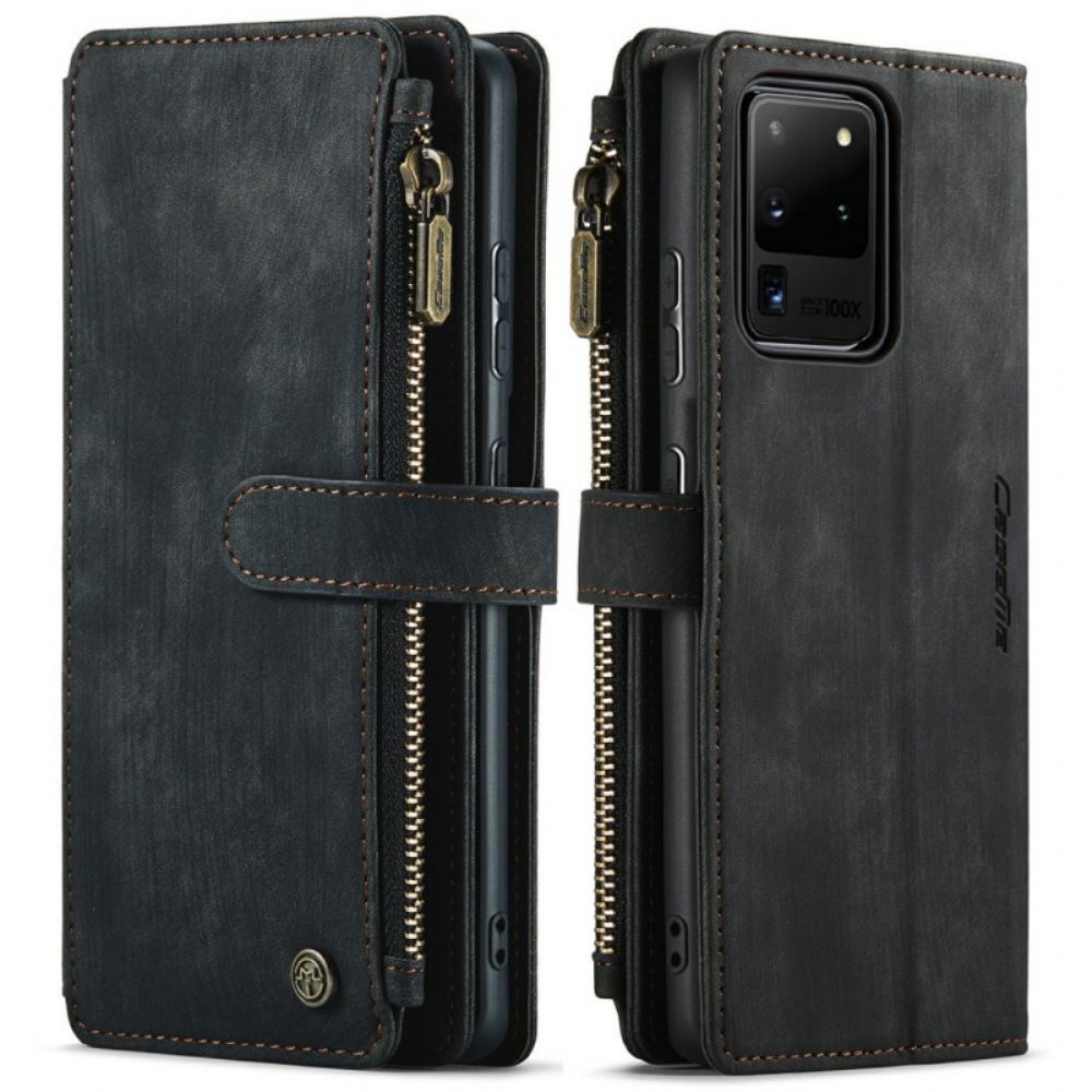 Folio-hoesje voor Samsung Galaxy S20 Ultra Caseme Zak Met Ritssluiting