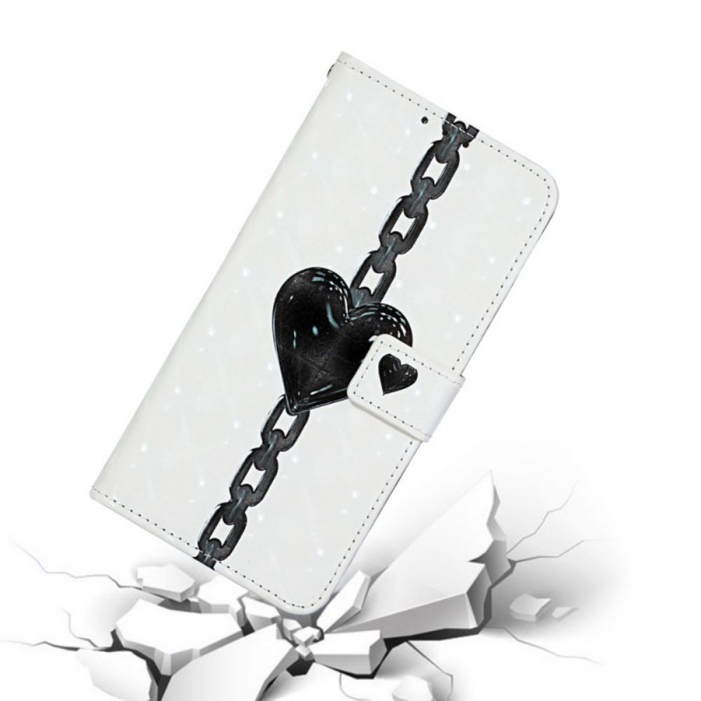 Folio-hoesje voor Samsung Galaxy S20 Ultra Met Ketting Geketende Verstelbare Hartband