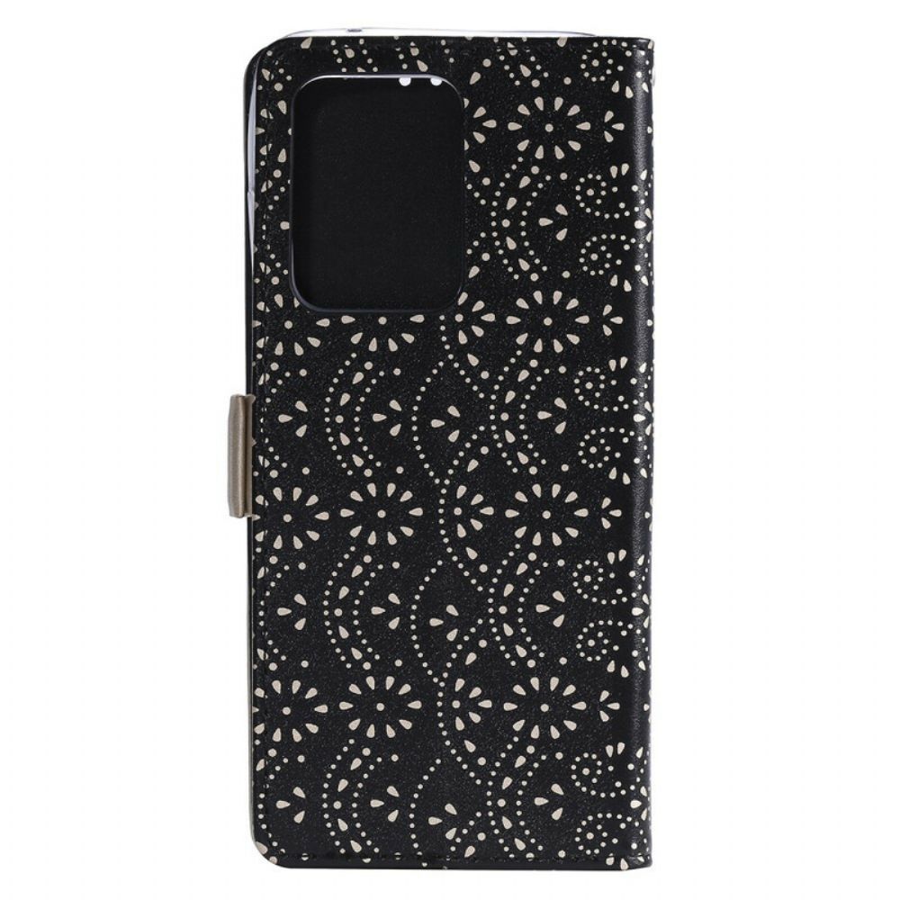 Folio-hoesje voor Samsung Galaxy S20 Ultra Met Ketting Portemonnee Met Veterband