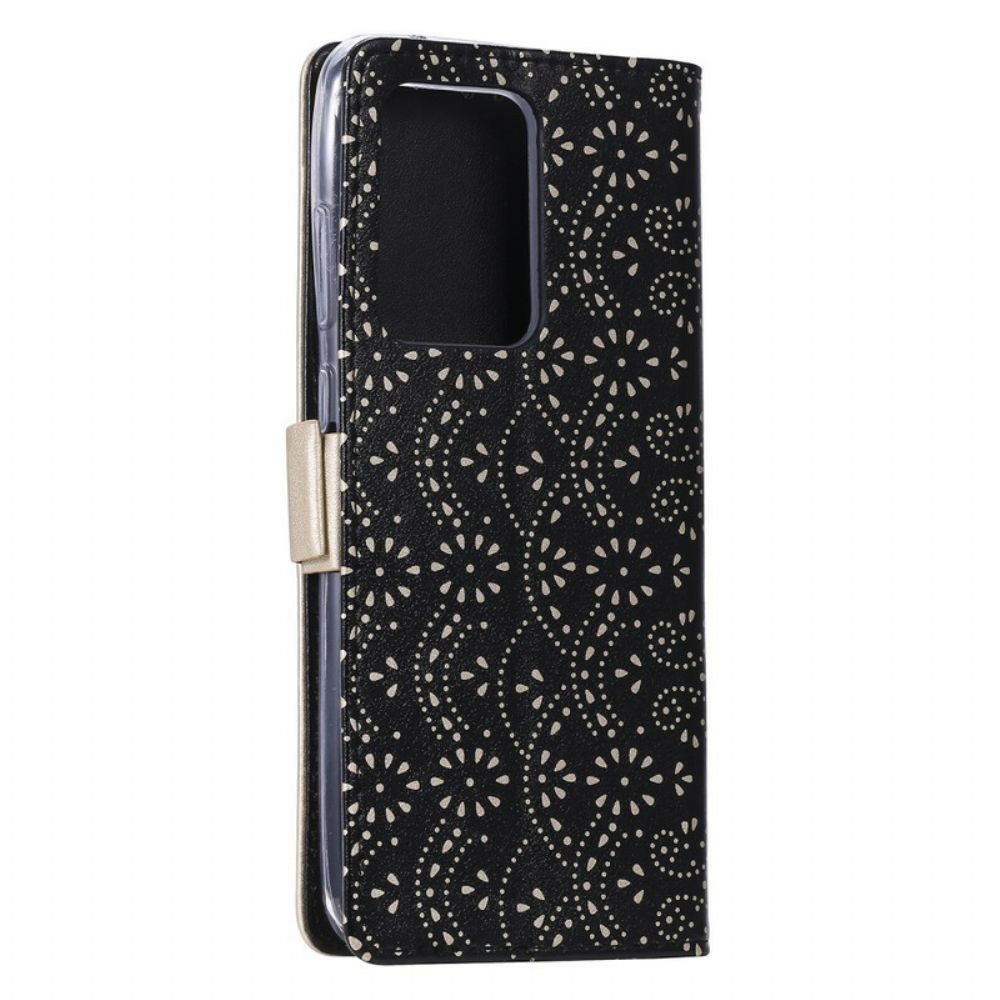 Folio-hoesje voor Samsung Galaxy S20 Ultra Met Ketting Portemonnee Met Veterband