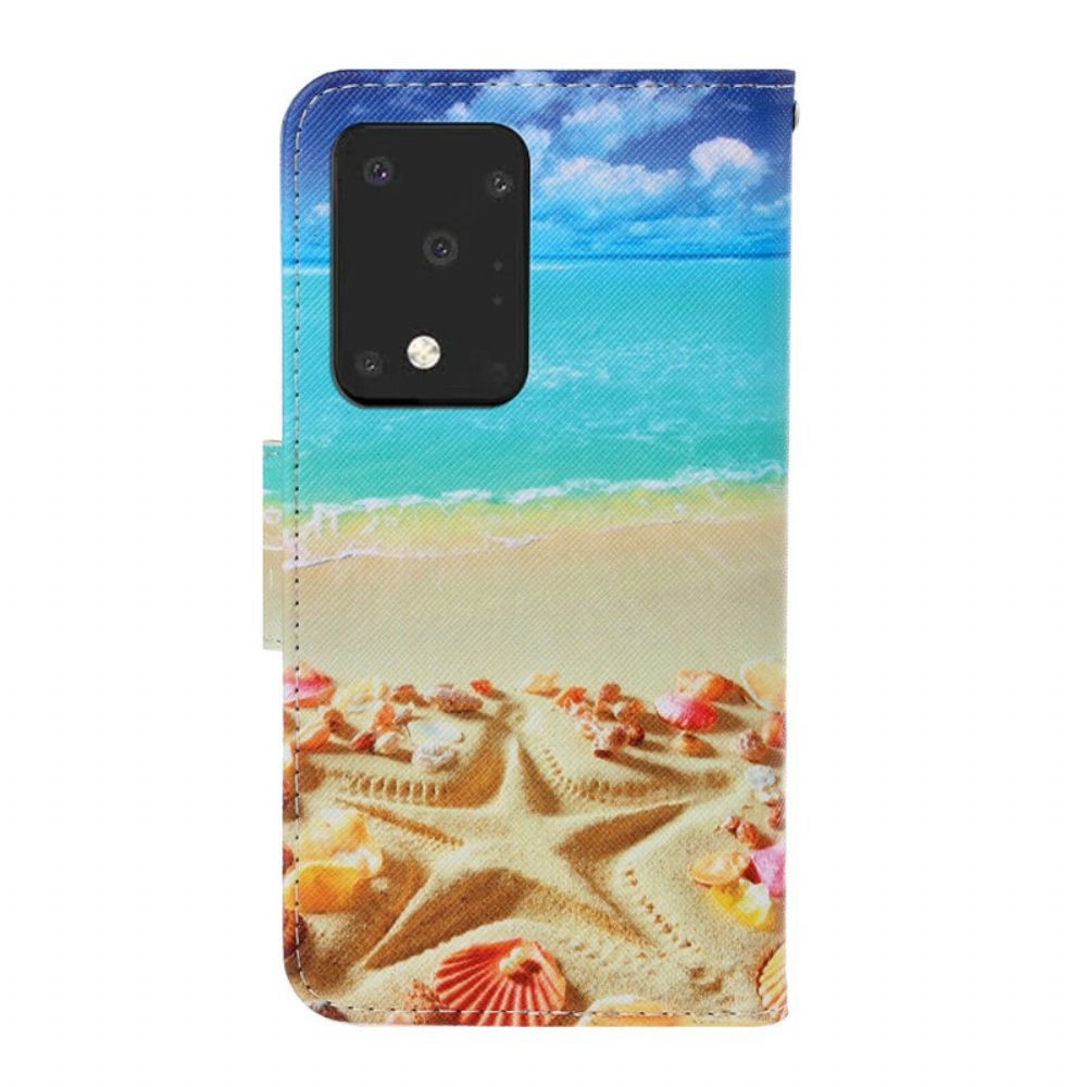 Folio-hoesje voor Samsung Galaxy S20 Ultra Met Ketting Thongstrand