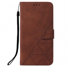 Folio-hoesje voor Samsung Galaxy S20 Ultra Piramide Leereffect